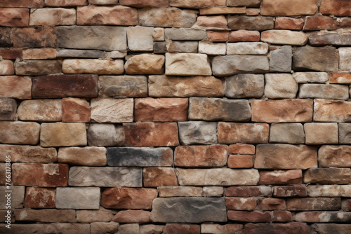 Processed collage of ancient brick wall surface texture. Background for banner  backdrop or texture