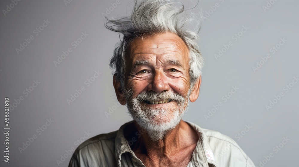 Smiling Senior Man Exuding Confidence and Experience Smiling Senior Man Exuding Confidence and Experience