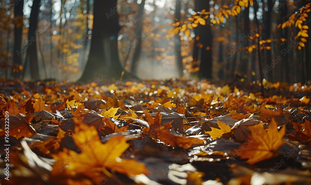 autumn in the forest-generative ai