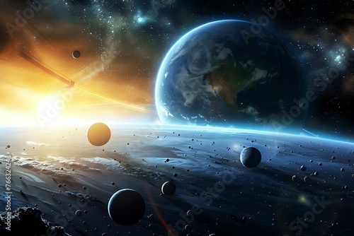 planet in space. Generative AI