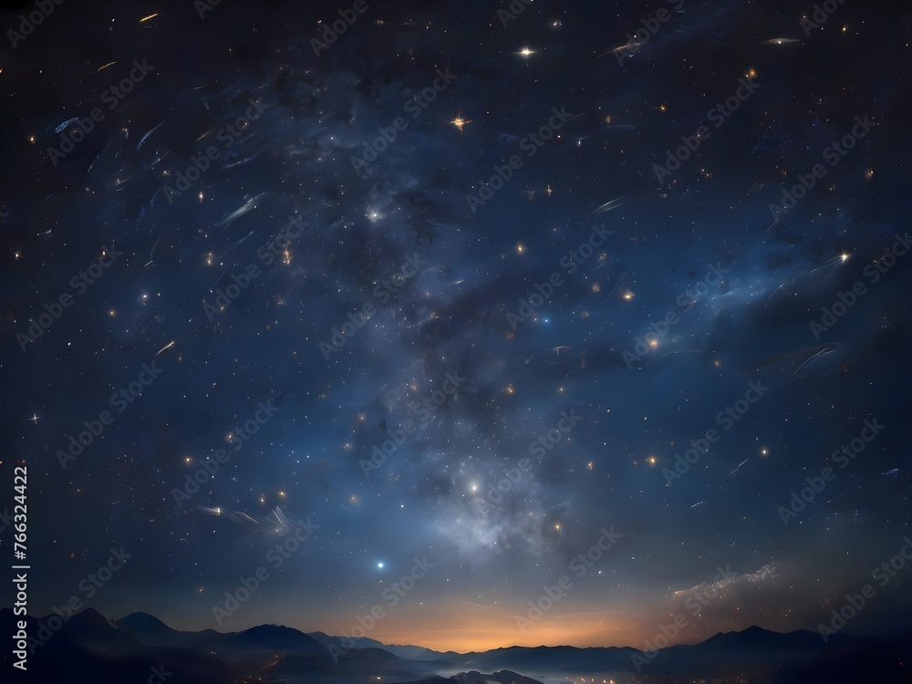 night sky with stars space appear through night sky with stars space appear through