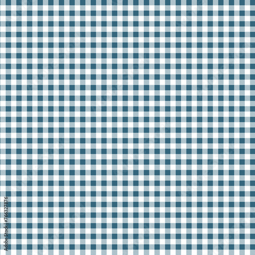 Textured blue and white plaid background. The pattern for textiles. Background for food. Checkered. Seamless checkered pattern.