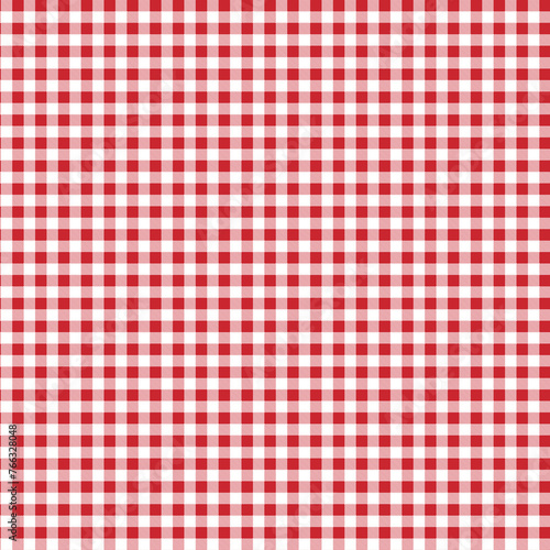 Red Gingham seamless pattern. Texture from rhombus, squares for - plaid, tablecloths, clothes, shirts, dresses, paper, bedding, blankets, quilts and other textile products.