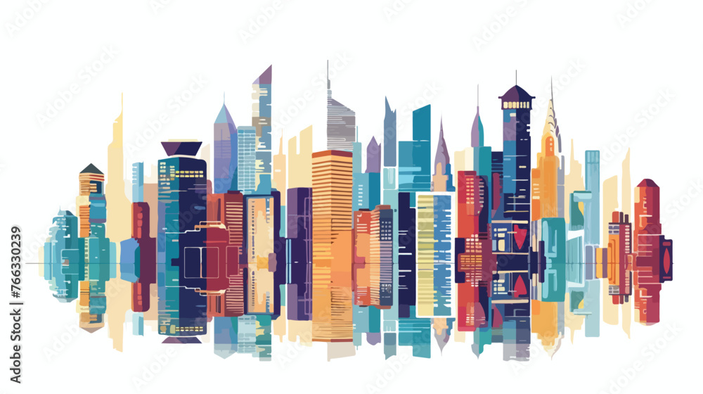 Abstract Corporate Metropolis flat vector isolated on