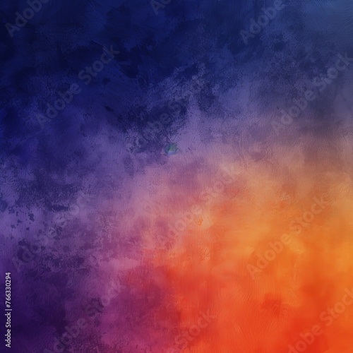 Navy Blue purple orange, a rough abstract retro vibe background template or spray texture color gradient © Celina
