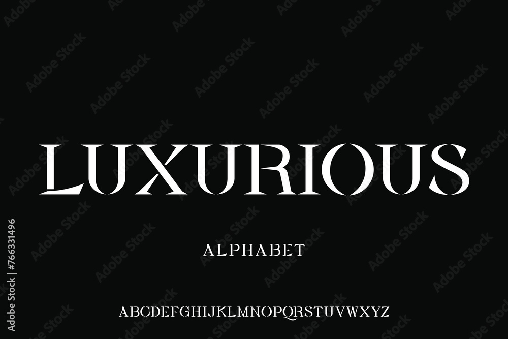 Fototapeta premium Display alphabet font vector design suitable for headline, logotype, poster, banner and many more