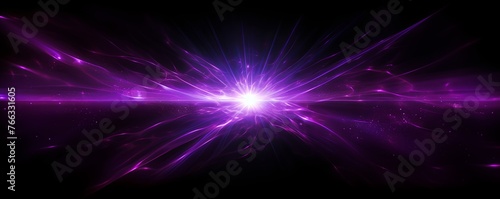 Purple light flare isolated black background