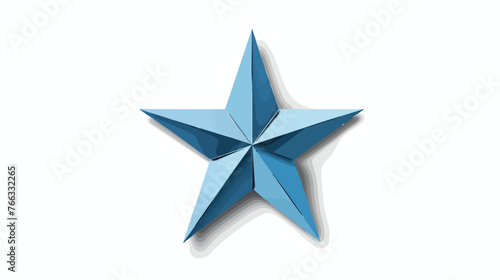 Blue Star Isolated over white background flat vector