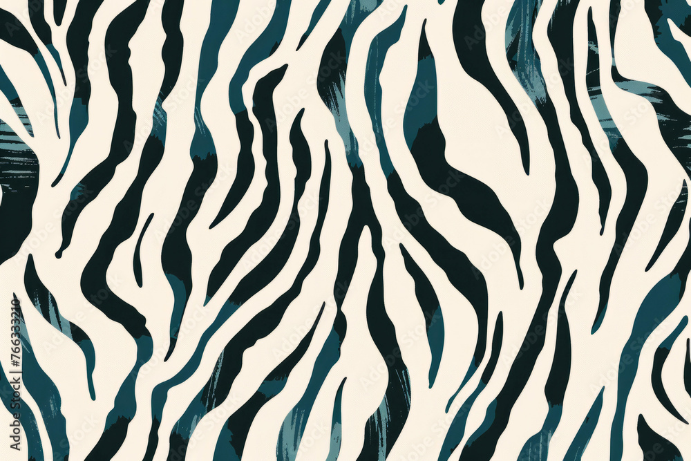 Stylish zebra stripes pattern on a white background for modern design