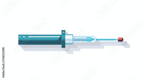 Coronavirus medicine syringe icon design flat vector