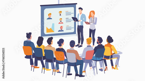Corporate Training and Workshops flat vector isolated