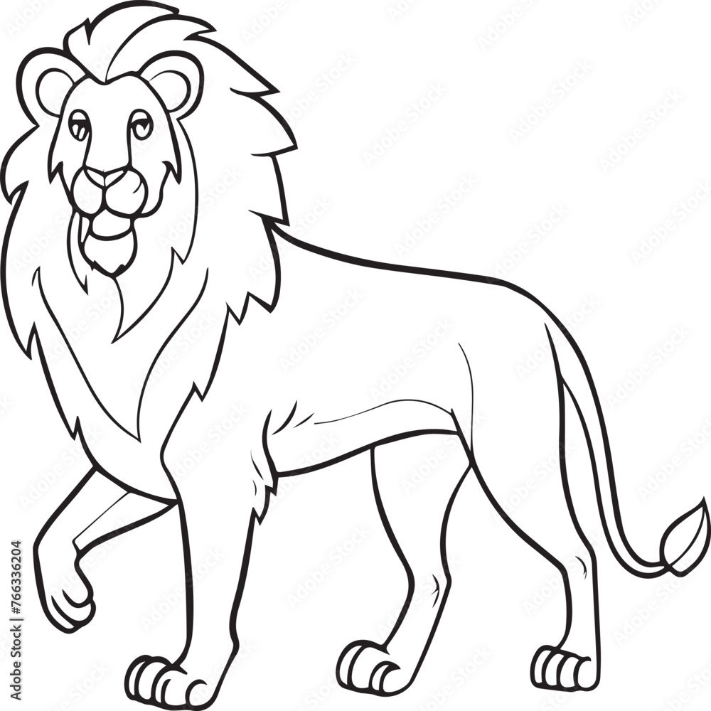 Fototapeta premium Domestic animals coloring pages. Domestic animals outline vector.