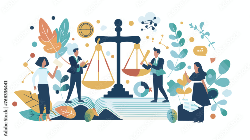 Creative Business Ethics Illustrations flat vector is