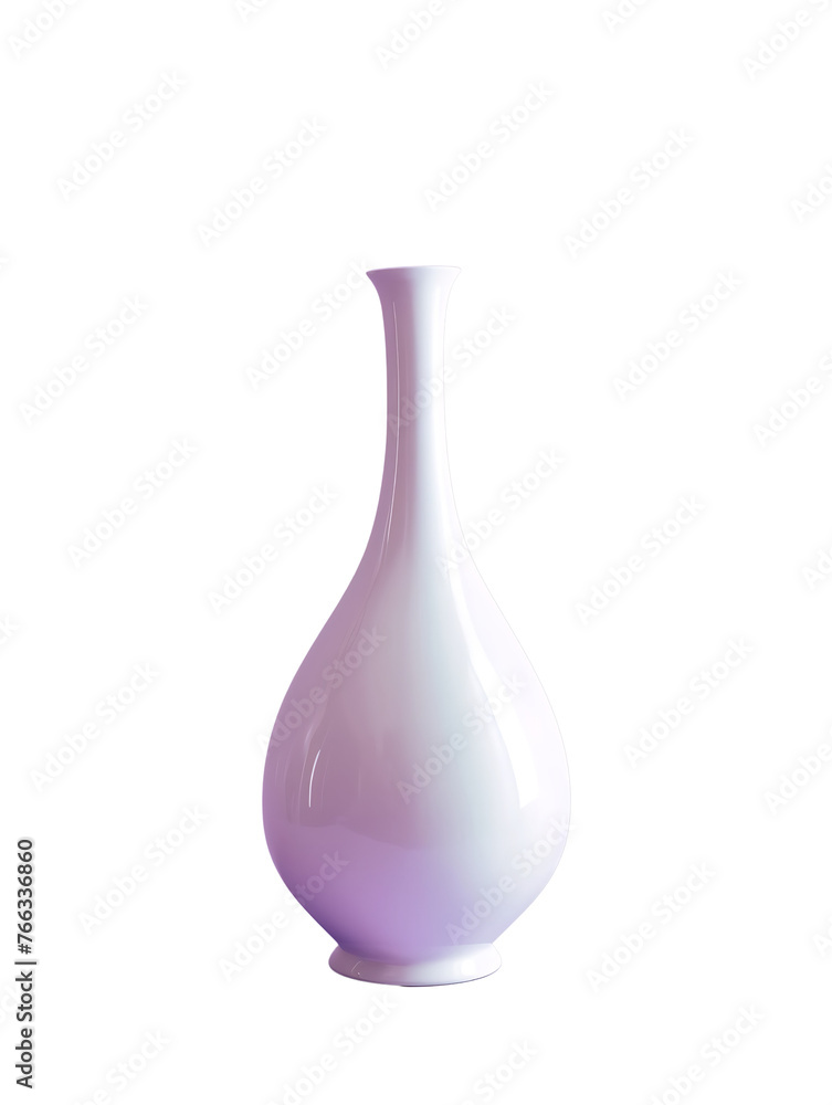 White Vase with Studio Lighting on Purple Background White Vase with Studio Lighting on Purple Background