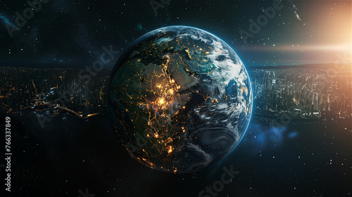 Obraz na płótnie earth in space w salonie