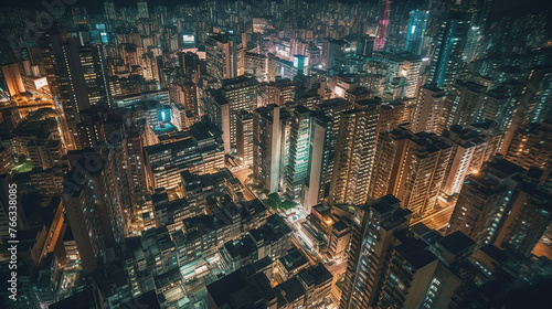 hong kong drone view