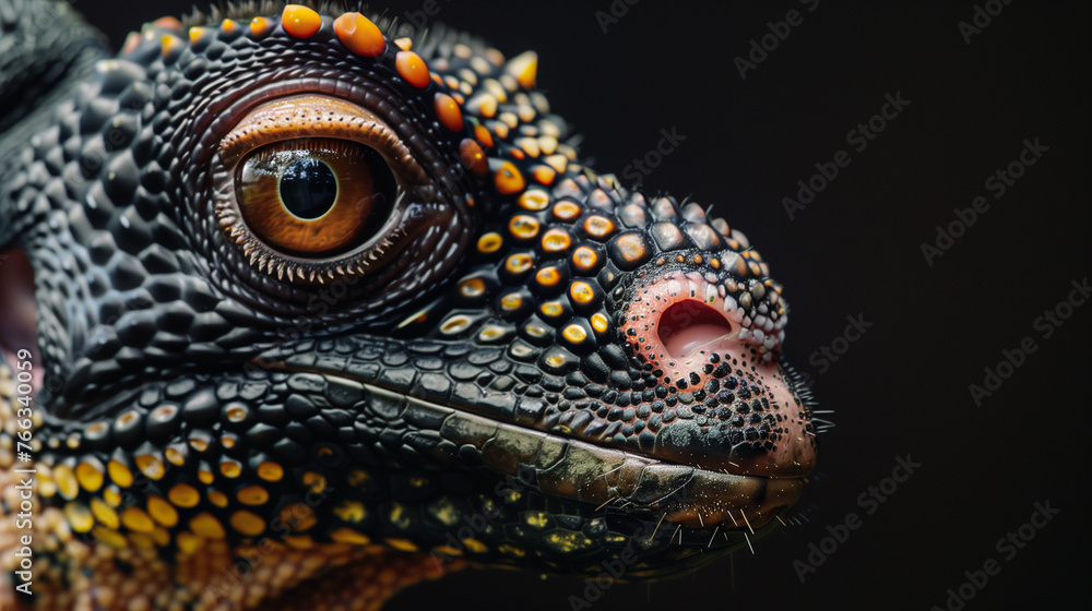 Fototapeta premium Biodiversity, New Amphibian Species, Exotic Animal, Gekko. Evolution, Adapting to Climate Change, Ecology. Nature Response to Endangered, Extinct. Sustainability, Science, Zoology, Biotech Future