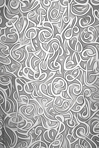 Repeat pattern of abstract line-based glyphs resembling an undecipherable script