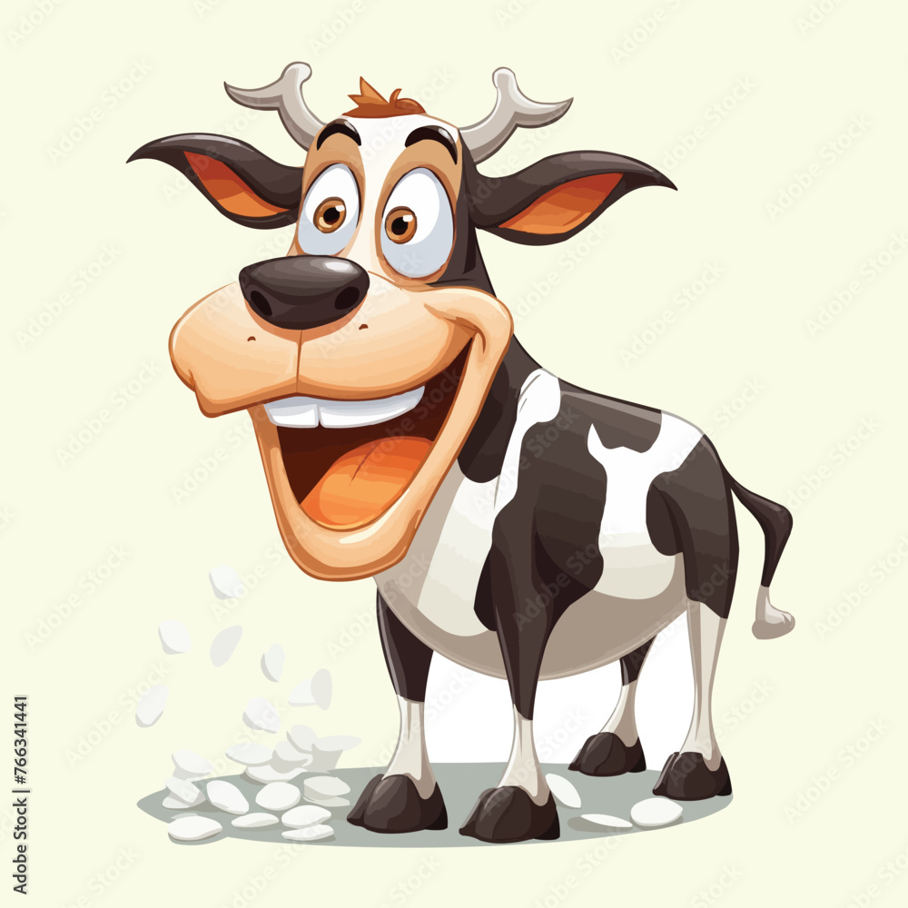 Cartoon Vector Humor Concept Illustration of Cash Cow Saying
