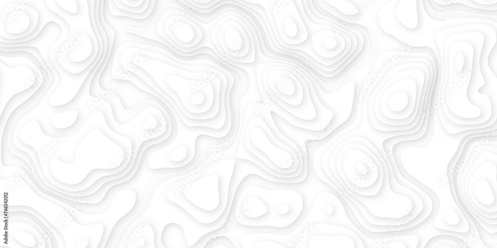 Abstract white paper cut background with line. 3d topography relief. Vector topographic illustration. realistic papercut decoration textured with wavy layer and shadow. seamless pattern wave design. Abstract white paper cut background with line. 3d topography relief. Vector topographic illustration. realistic papercut decoration textured with wavy layer and shadow. seamless pattern wave design.