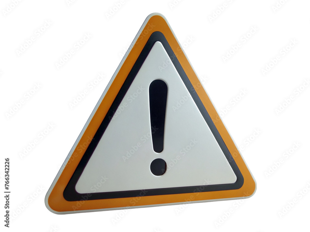 3d rendering of a triangle warning sign isolated on a transparent background. 3d rendering of a triangle warning sign isolated on a transparent background.