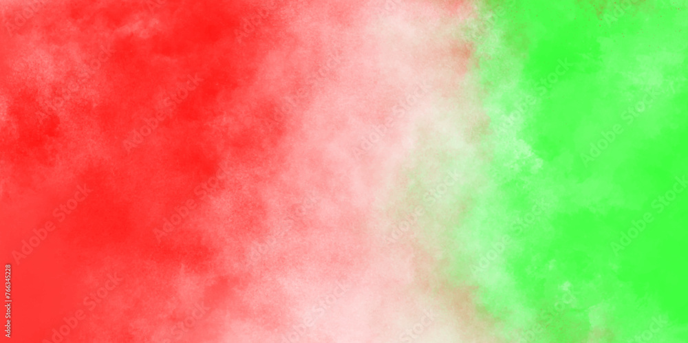 Obraz premium Abstract background with green ,red watercolor texture .smoke vape green ,red rain cloud and mist or smog fog exploding canvas background .hand painted vector illustration with watercolor design