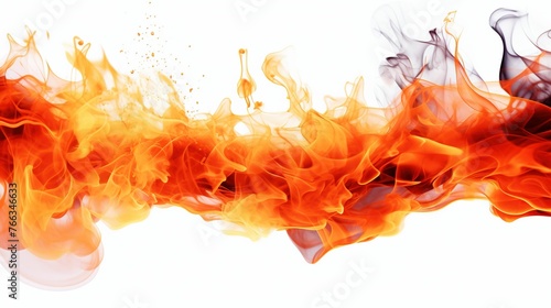 Fire flame on white background UHD wallpaper