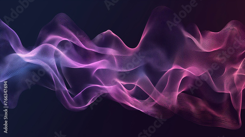 Spiral sound wave rhythm line dynamic abstract vector background.