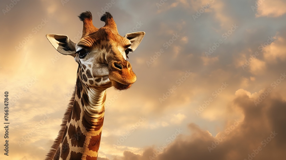 Giraffe in the jungle UHD wallpaper - obrazy, fototapety, plakaty 