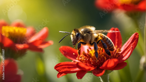 bee on a beautiful flower, creative © tanya78