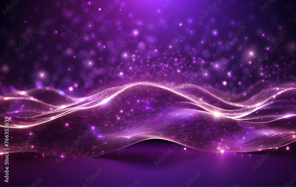 Obraz premium Purple color glowing futuristic abstract background, Fantastic wallpaper