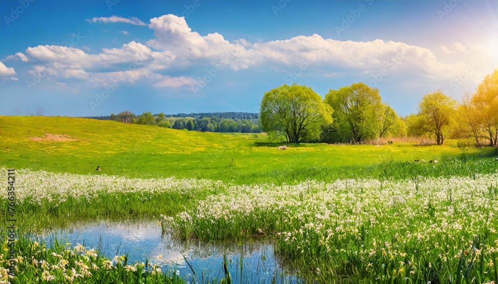 Fototapeta premium landscape with lake