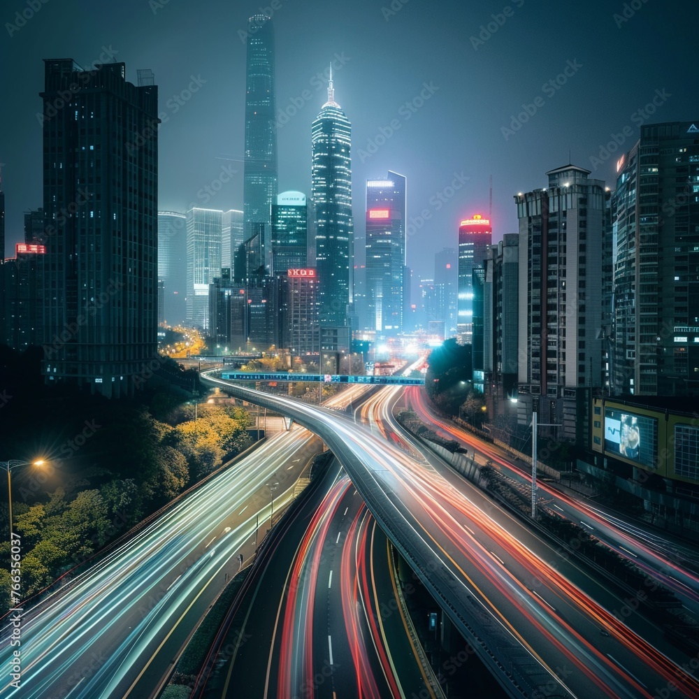 Obraz premium Urban efficiency through advanced IoT solutions