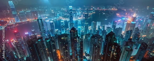Urban areas revolutionized by smart tech and IoT connectivity for enhanced efficiency. photo