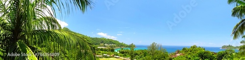 Seychelles, Mahe island, view of Lazare bay and Gaulette cove © Giban