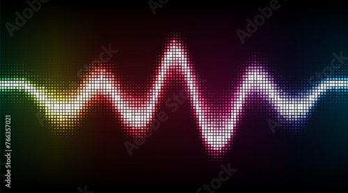 Colorful abstract sound wave