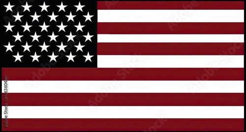 america flag in the style of inverted black