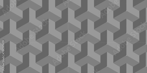 Abstract cubes geometric tile and mosaic wall or grid backdrop hexagon technology wallpaper background. Black and gray geometric block cube structure backdrop grid triangle texture vintage design.