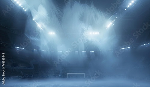 light grass stadium night background © Alexei