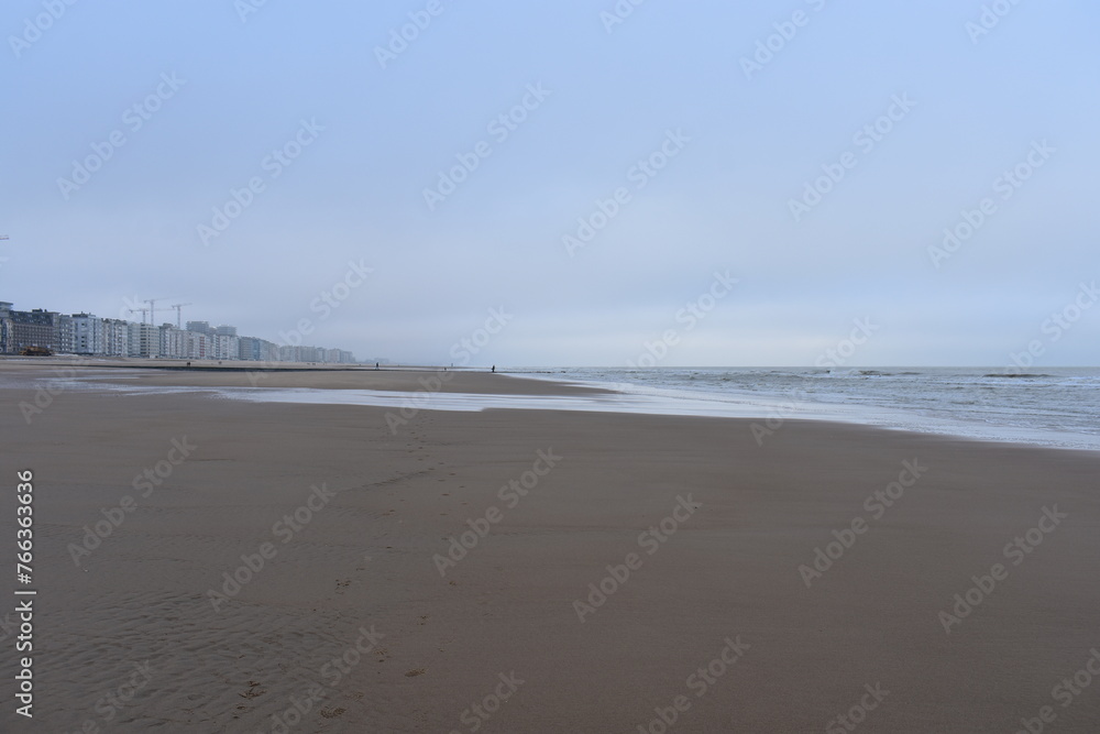 Belgium's coast in winter with sandstorms and sunshine Belgium's coast in winter with sandstorms and sunshine