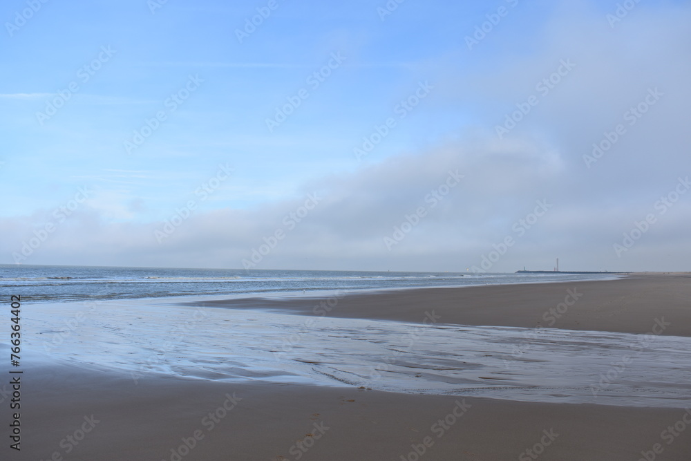 Belgium's coast in winter with sandstorms and sunshine Belgium's coast in winter with sandstorms and sunshine