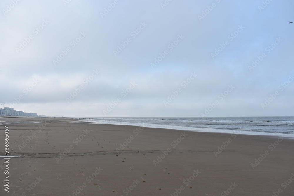 Belgium's coast in winter with sandstorms and sunshine Belgium's coast in winter with sandstorms and sunshine