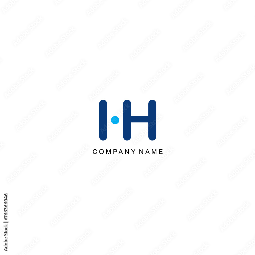 Initial IH logo company luxury premium elegance creativity