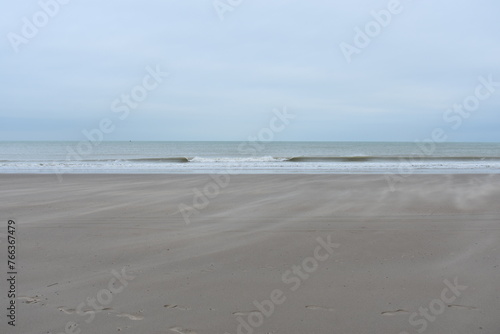 Belgium s coast in winter with sandstorms and sunshine