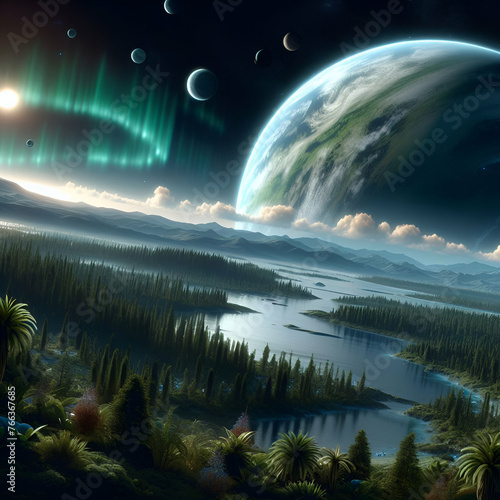 landscape with space