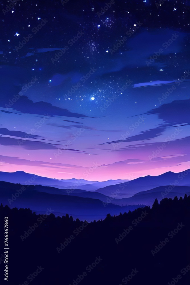 Fototapeta premium scene opens on a vast expanse of open sky