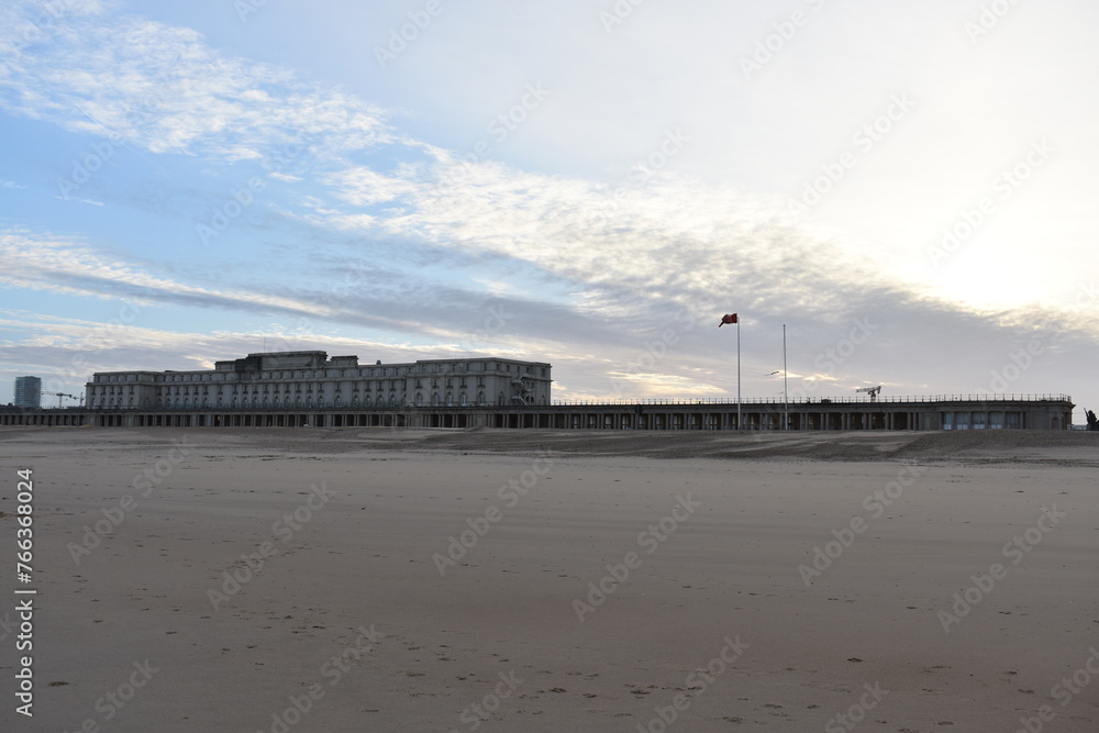 Belgium's coast in winter with sandstorms and sunshine