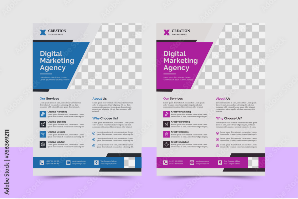 Corporate business flyer template design set with blue color. marketing, business proposal, promotion, advertise, publication, cover page. new digital marketing flyer set Corporate business flyer template design set with blue color. marketing, business proposal, promotion, advertise, publication, cover page. new digital marketing flyer set
