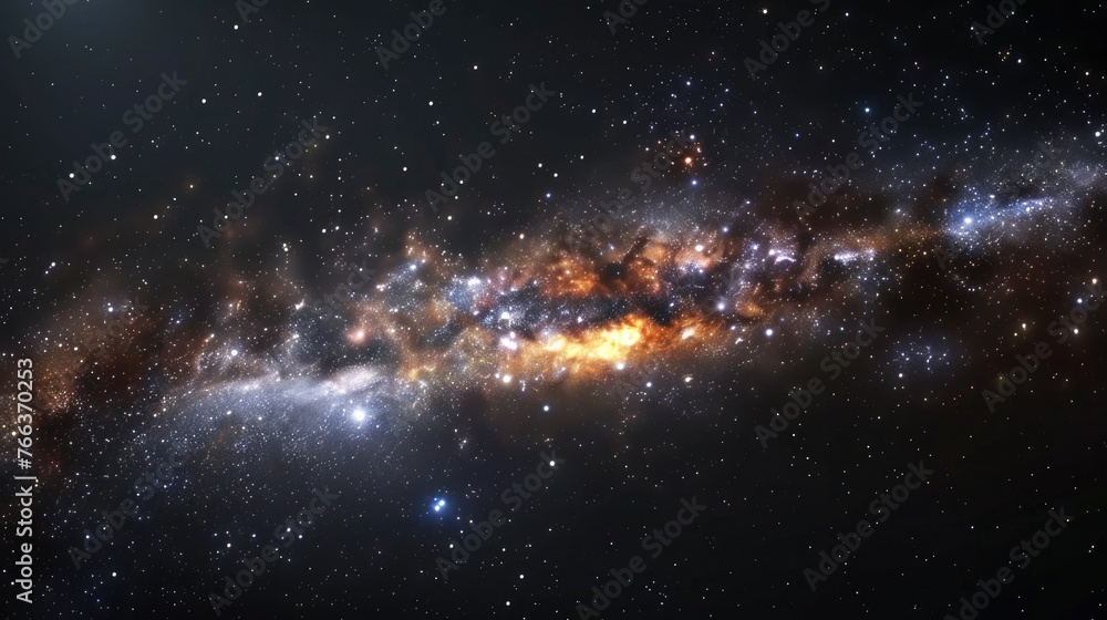 Magnificent Cosmic Explosion in the Expansive Universe Showcasing Breathtaking Galactic Formations and Celestial Wonders - obrazy, fototapety, plakaty 