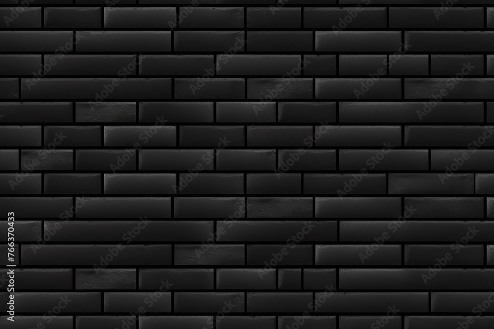 black brick wall background, created using generative AI tools